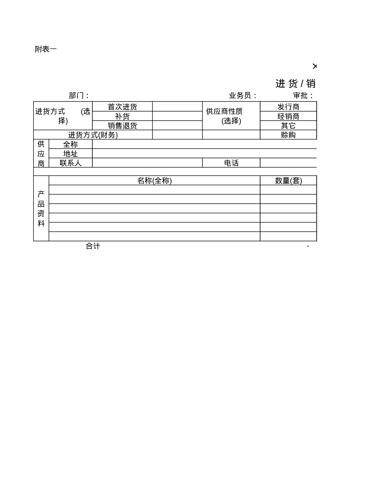 进货销货通知.xls 第1页