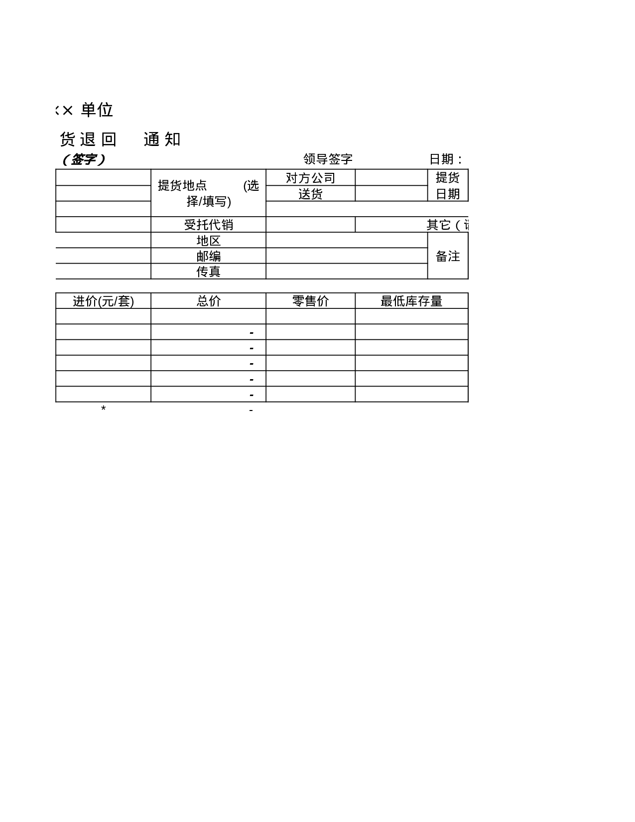 进货销货通知.xls 第2页