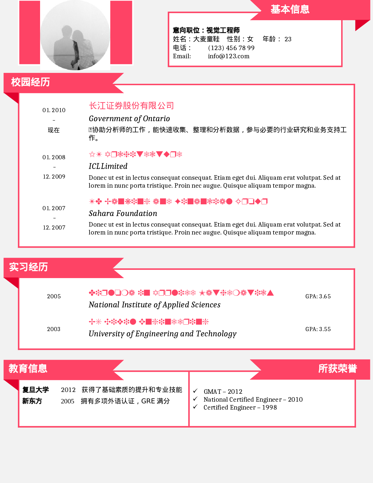 大麦精品参考简历_017.doc 第1页