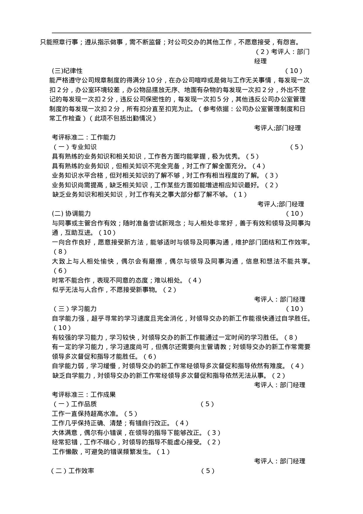 72_办公室文员绩效考核指标目标管理法.doc 第2页