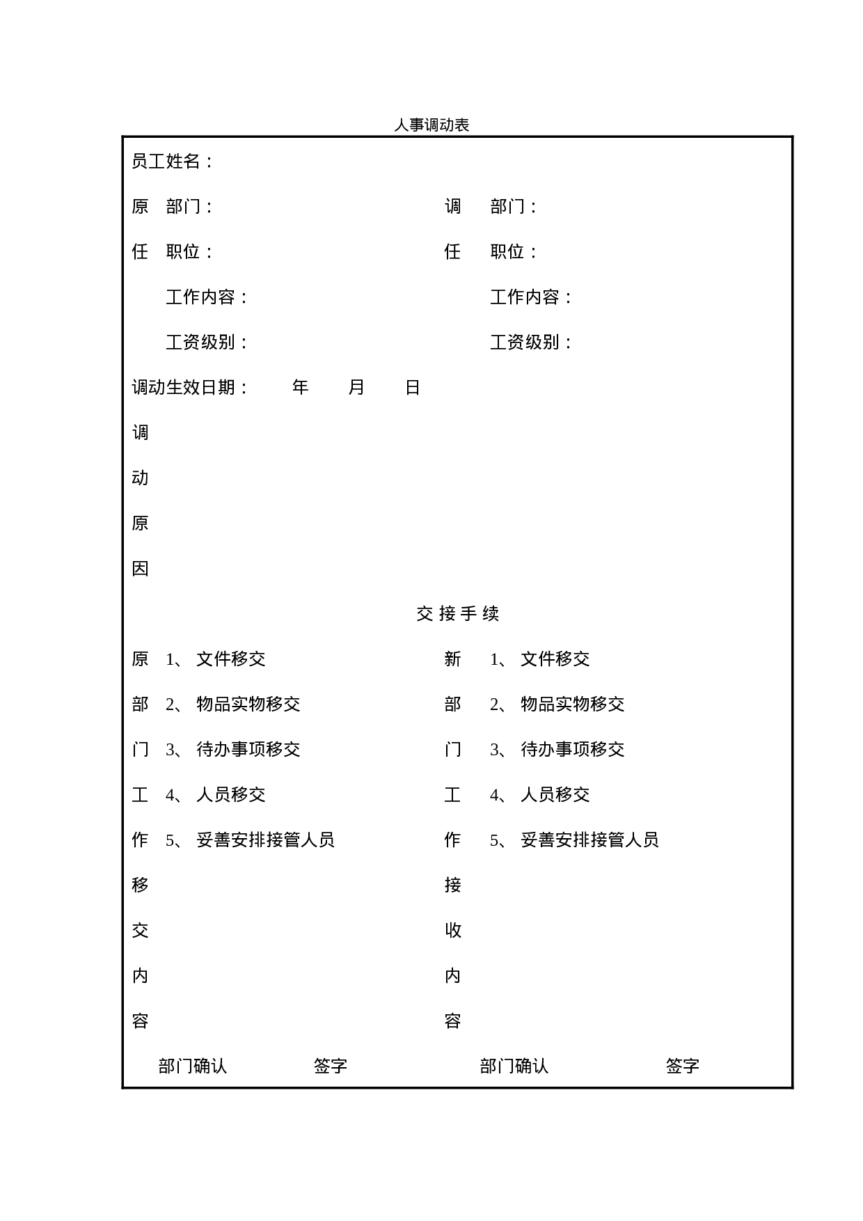 【招聘】人事调动表.doc 第1页