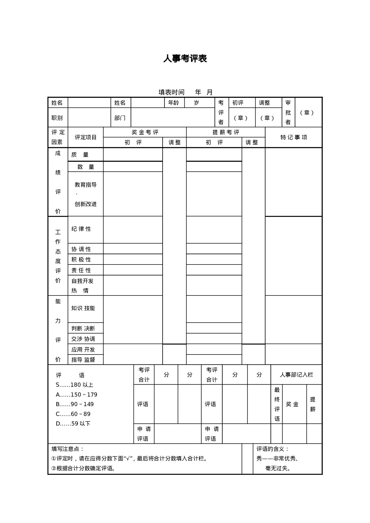 人事考评表.doc 第1页