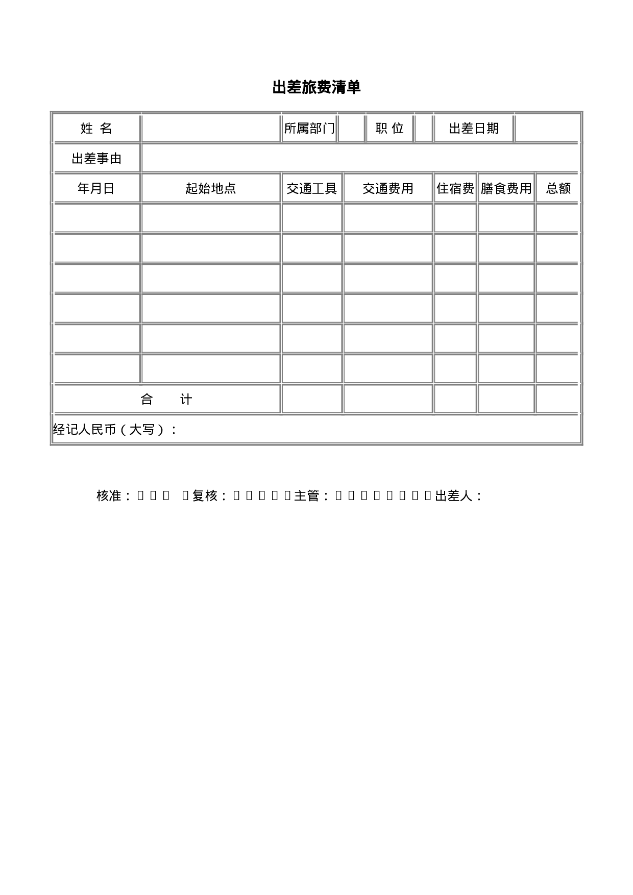 出差旅费清单.doc 第1页
