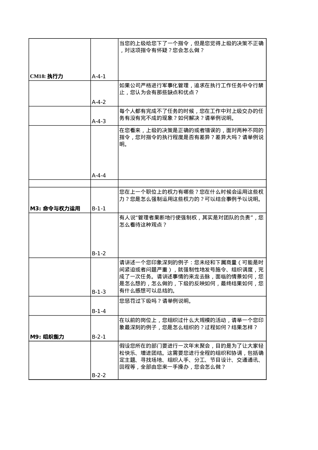 01-行政管理面试.xls 第6页