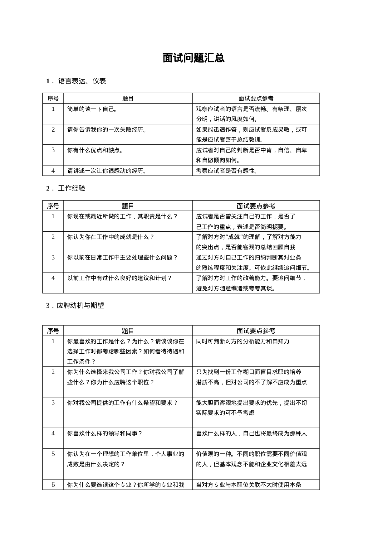 02-面试问题汇总.doc 第1页