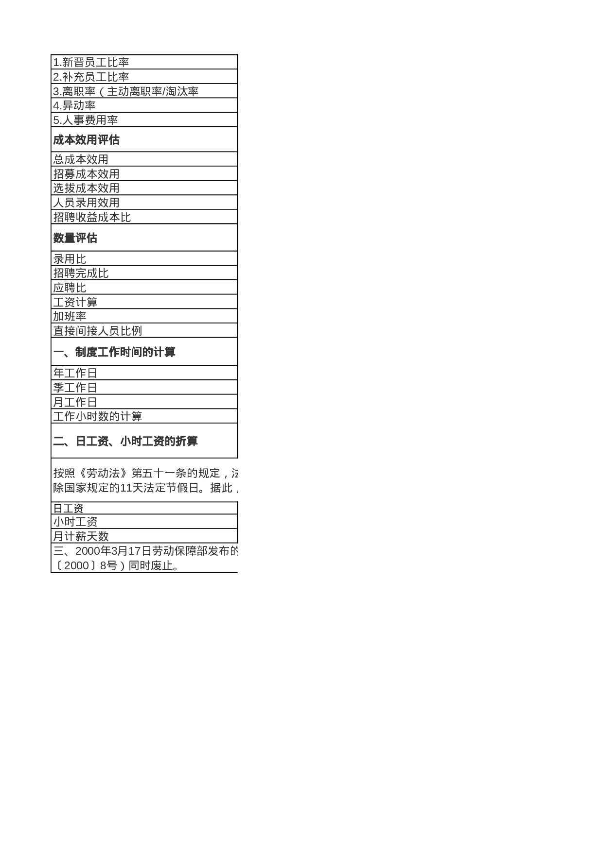 HR各类统计公式.xls 第4页