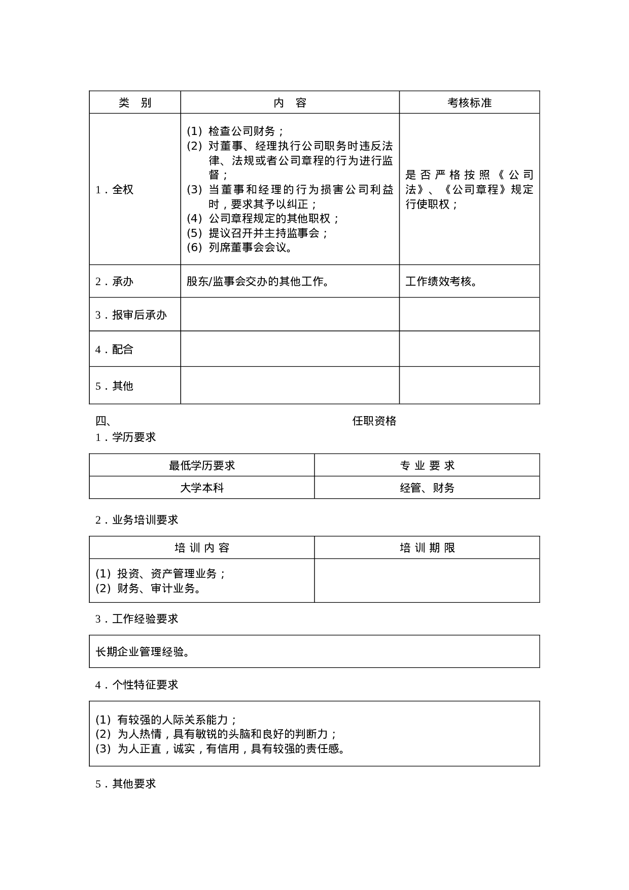 监事长职位说明书.doc 第2页
