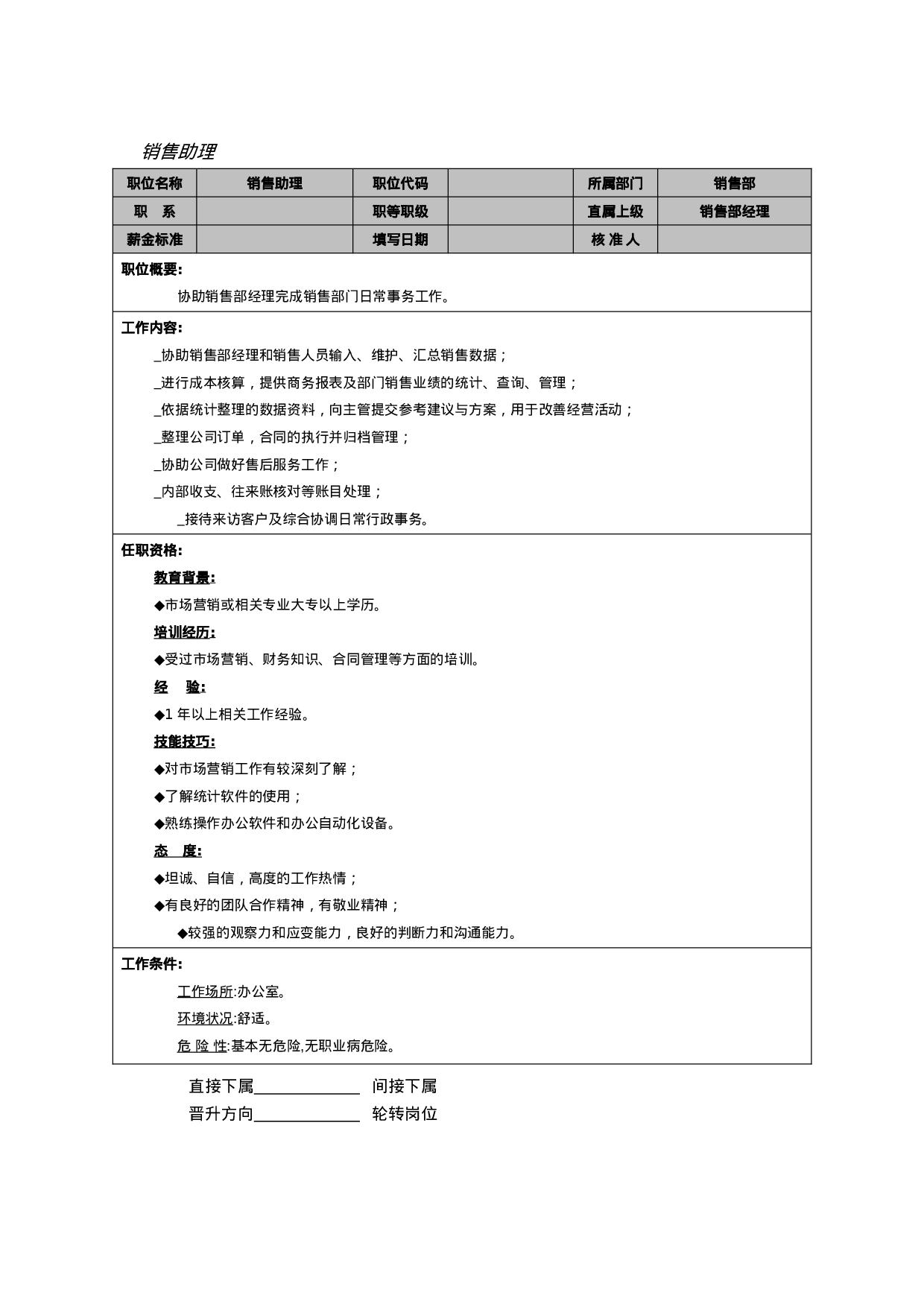 销售助理.doc 第1页