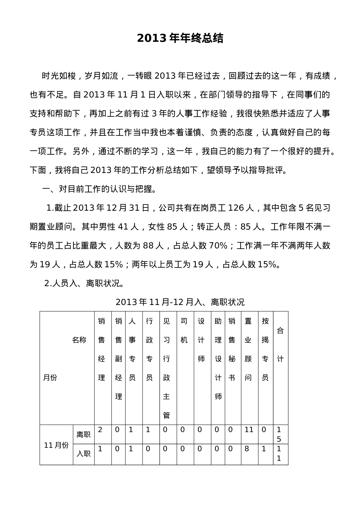 人事专员的年终总结.doc 第1页