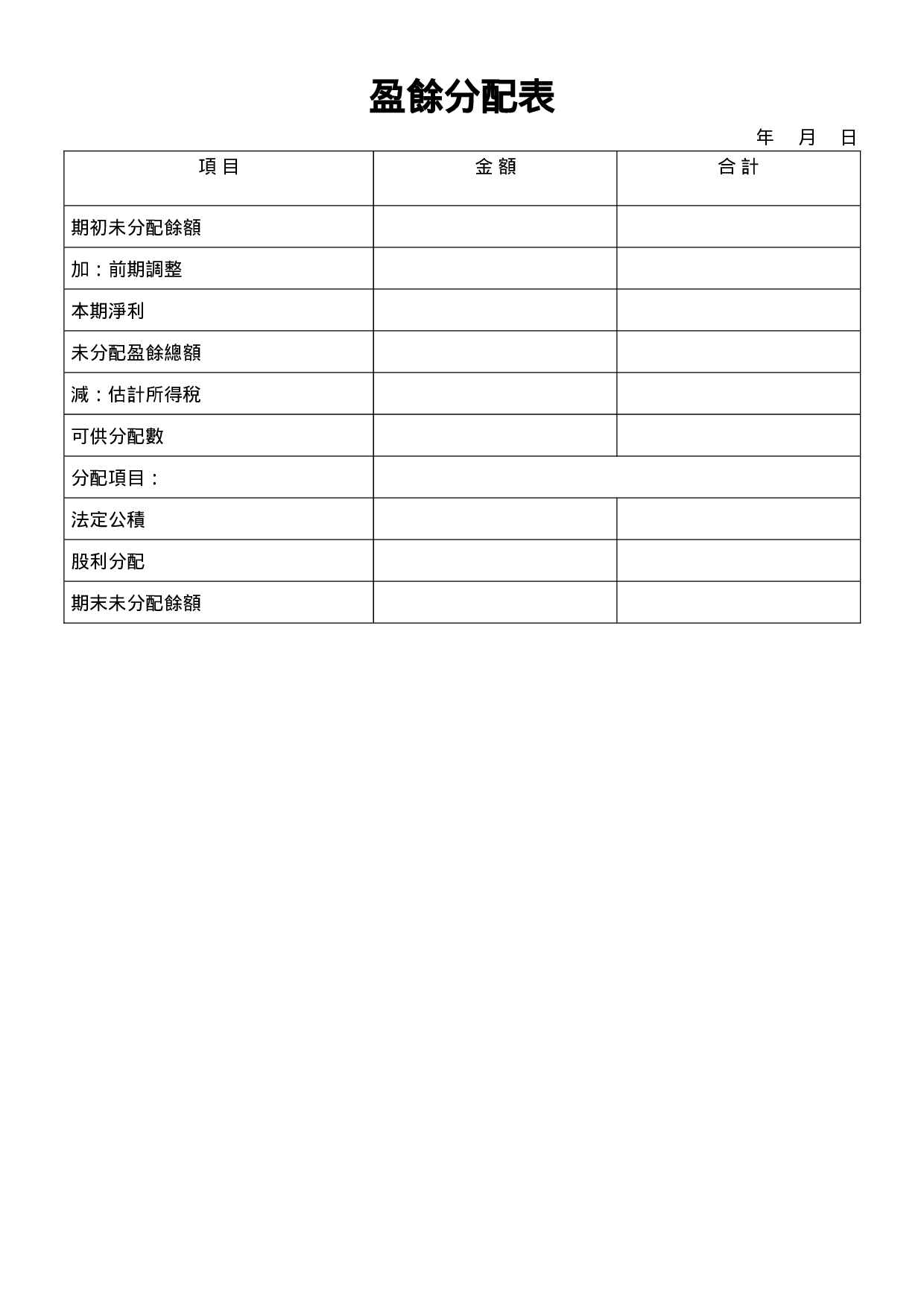 盈余分配表.doc 第1页