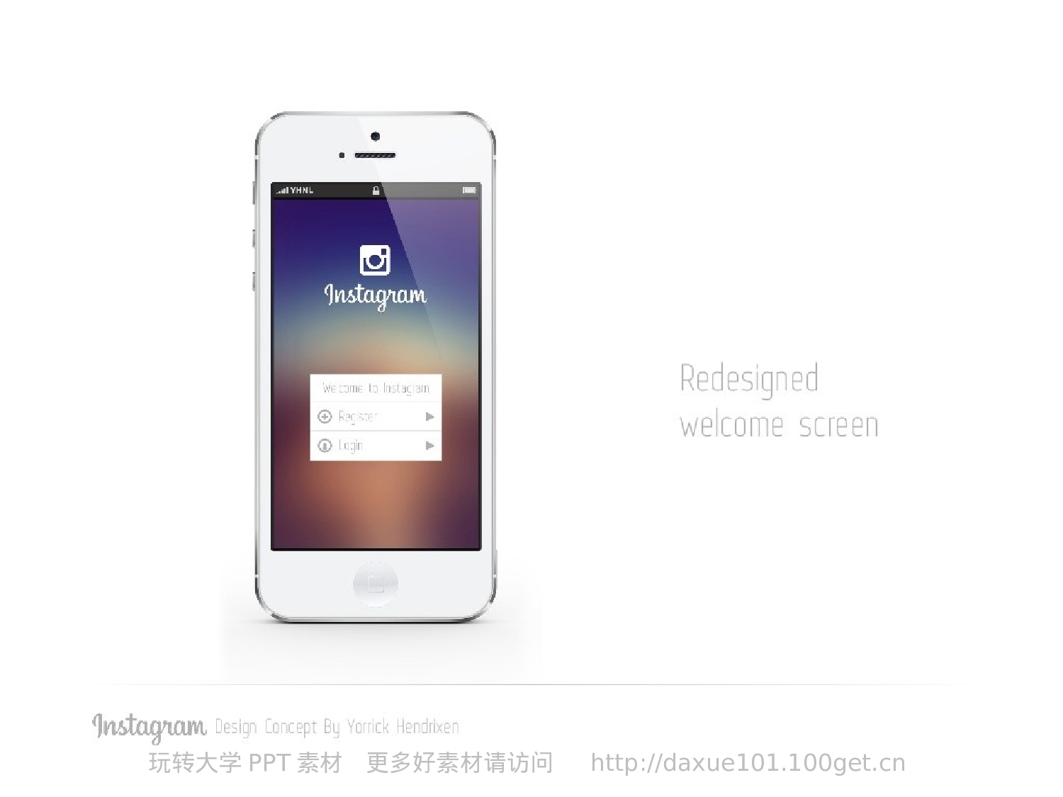 10.PPT高档模板-ios7扁平化风格PPT作品《Instagram design concept》.ppt 第4页