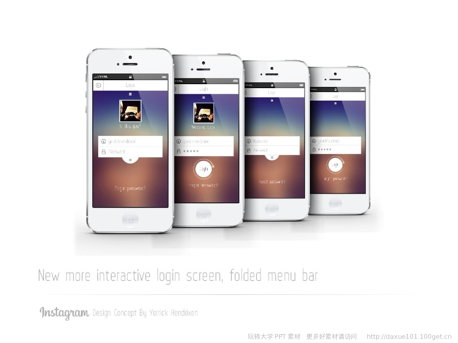 10.PPT高档模板-ios7扁平化风格PPT作品《Instagram design concept》.ppt 第5页