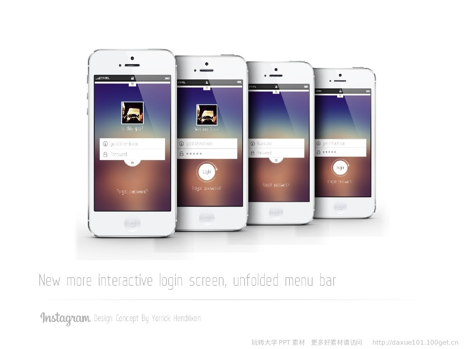 10.PPT高档模板-ios7扁平化风格PPT作品《Instagram design concept》.ppt 第6页