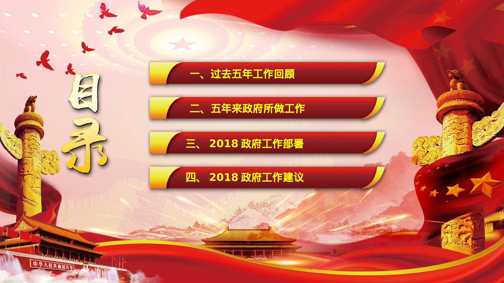 两会解读第一季PPT模板-LH043.pptx 第3页