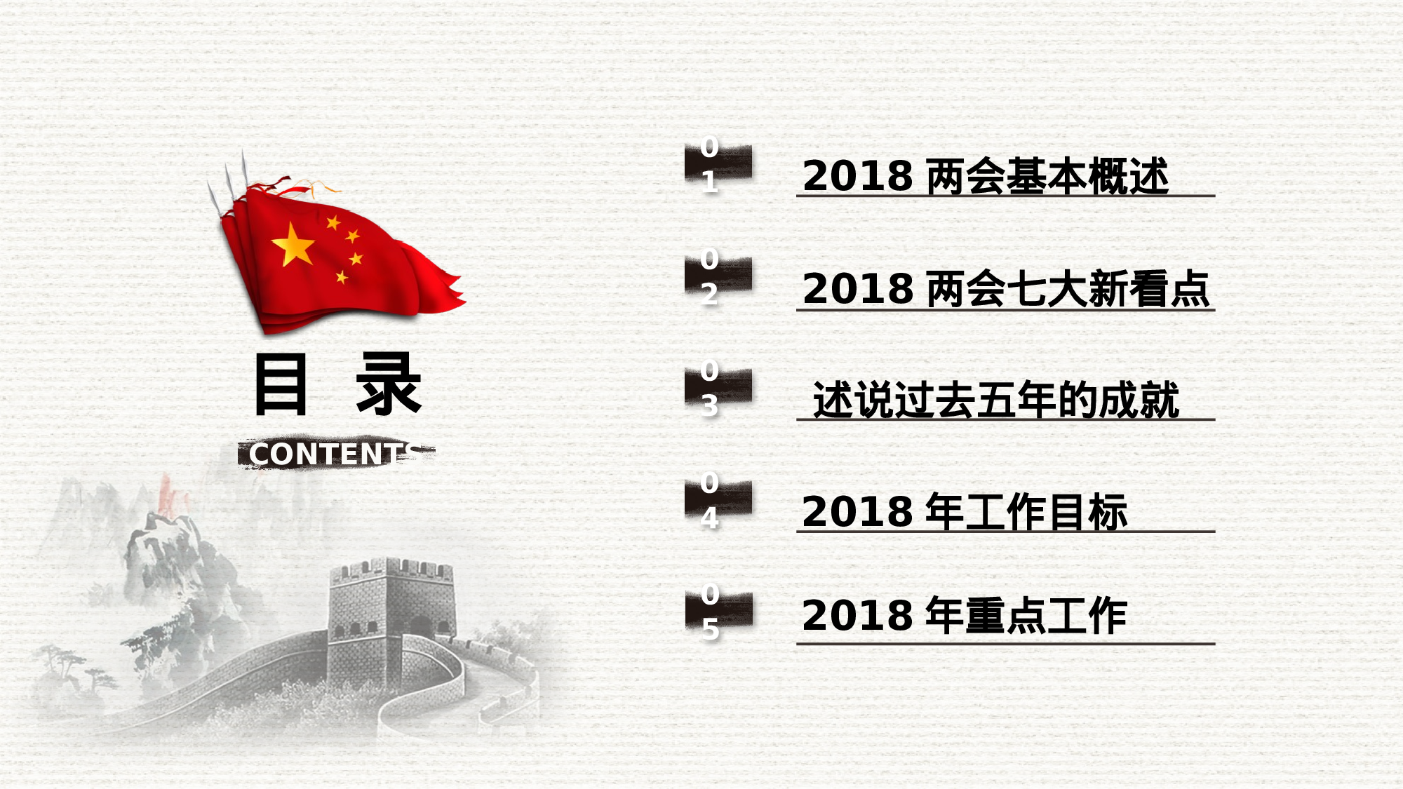 两会解读第一季PPT模板-LH033.pptx 第2页