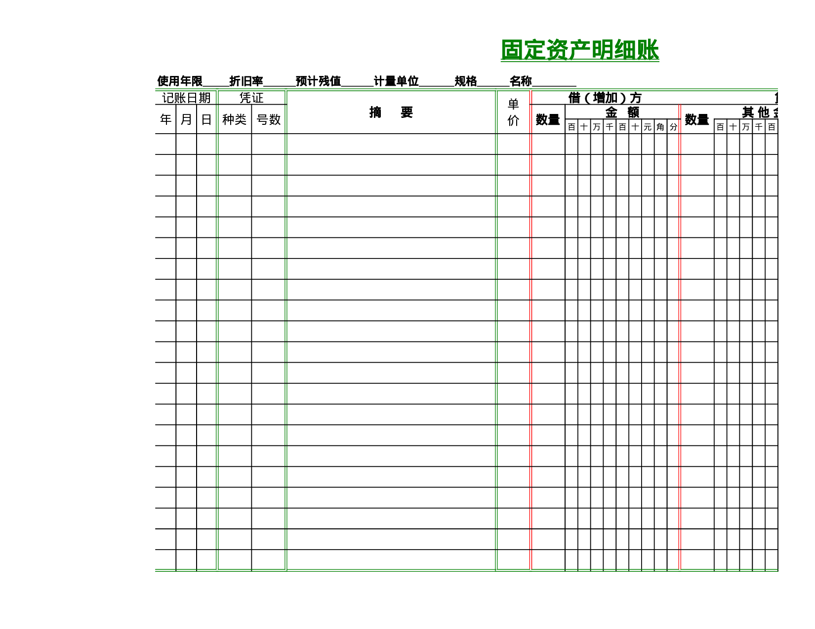 00固定资产明细账.xls 第1页
