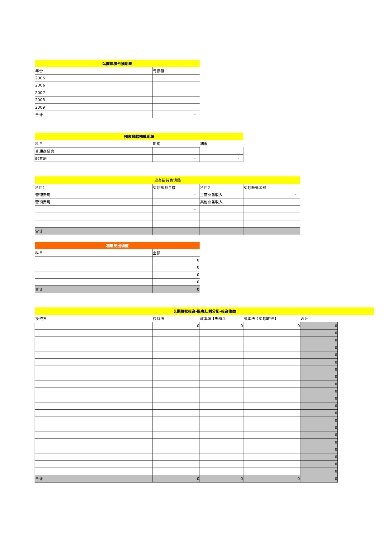 2010年纳税调整表.xls 第2页