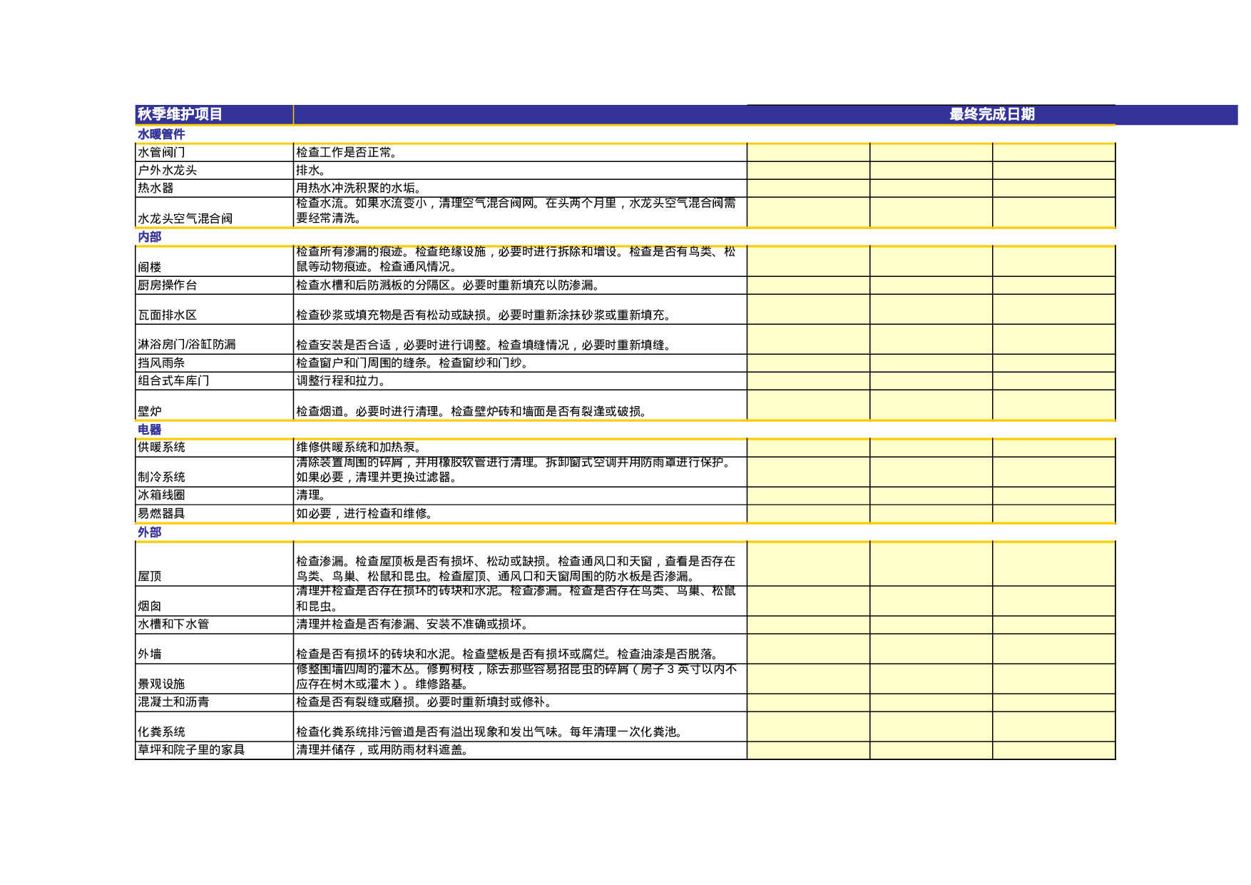 房屋维护计划.xls 第2页