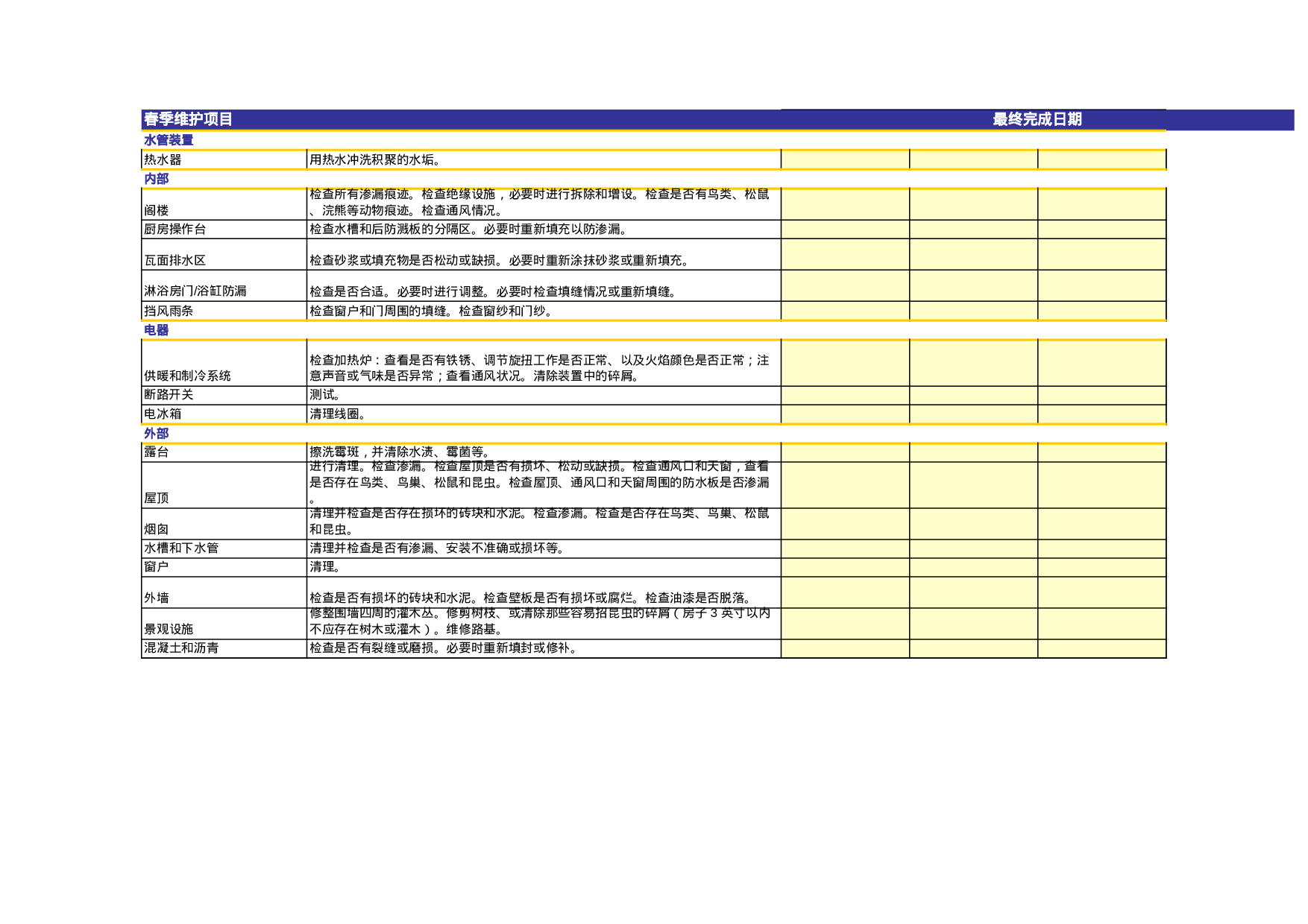 房屋维护计划.xls 第3页