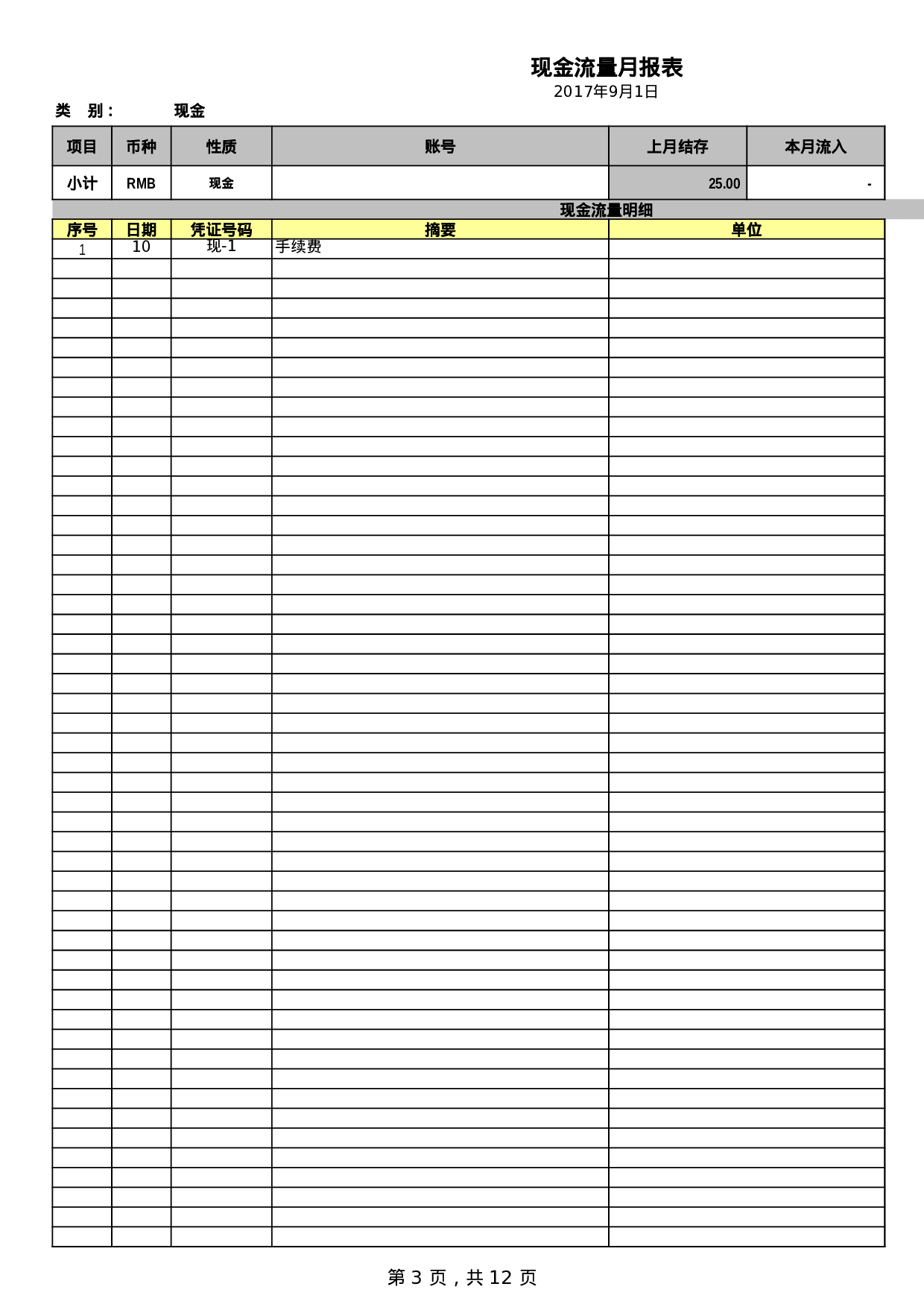 出纳日报表.xls 第3页