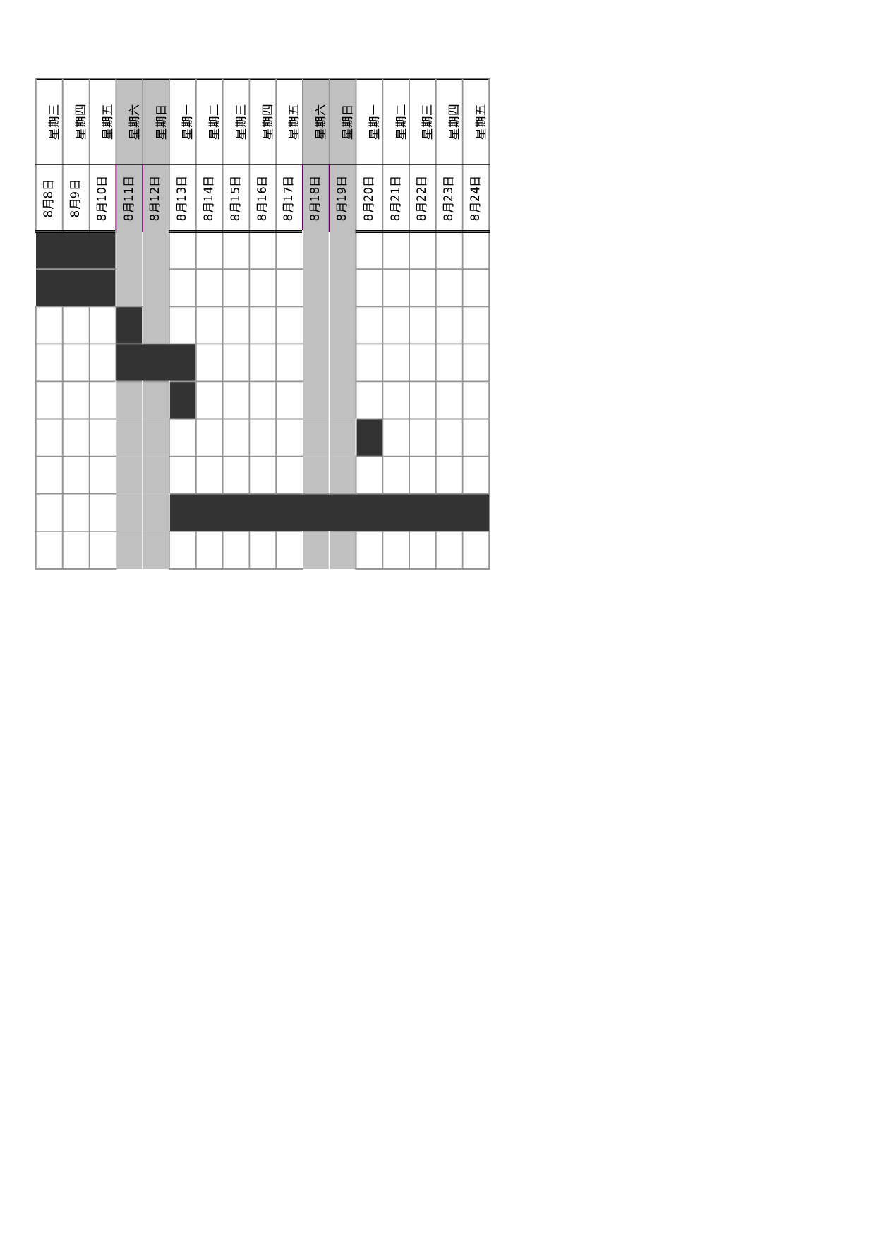 Excel将工作计划表变为进度条的模板.xlsx 第1页