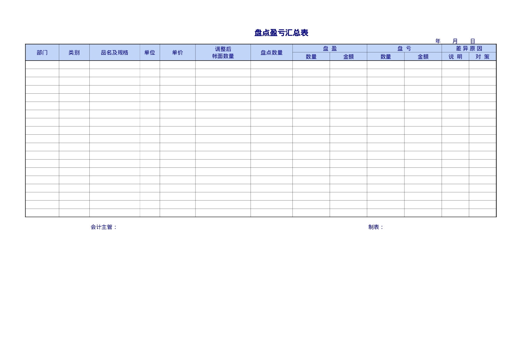 企业公司使用的盘点表.xls 第1页