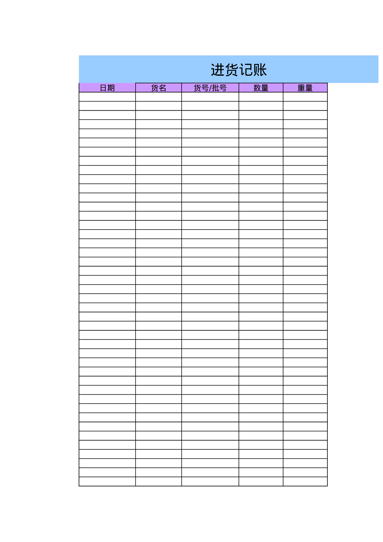 企业公司小店进货记账.xls 第1页