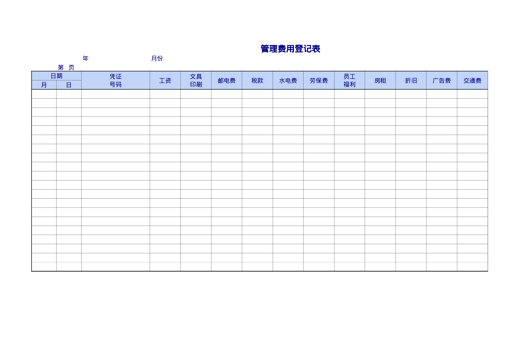 企业公司的各项费用管理表格.xls 第5页