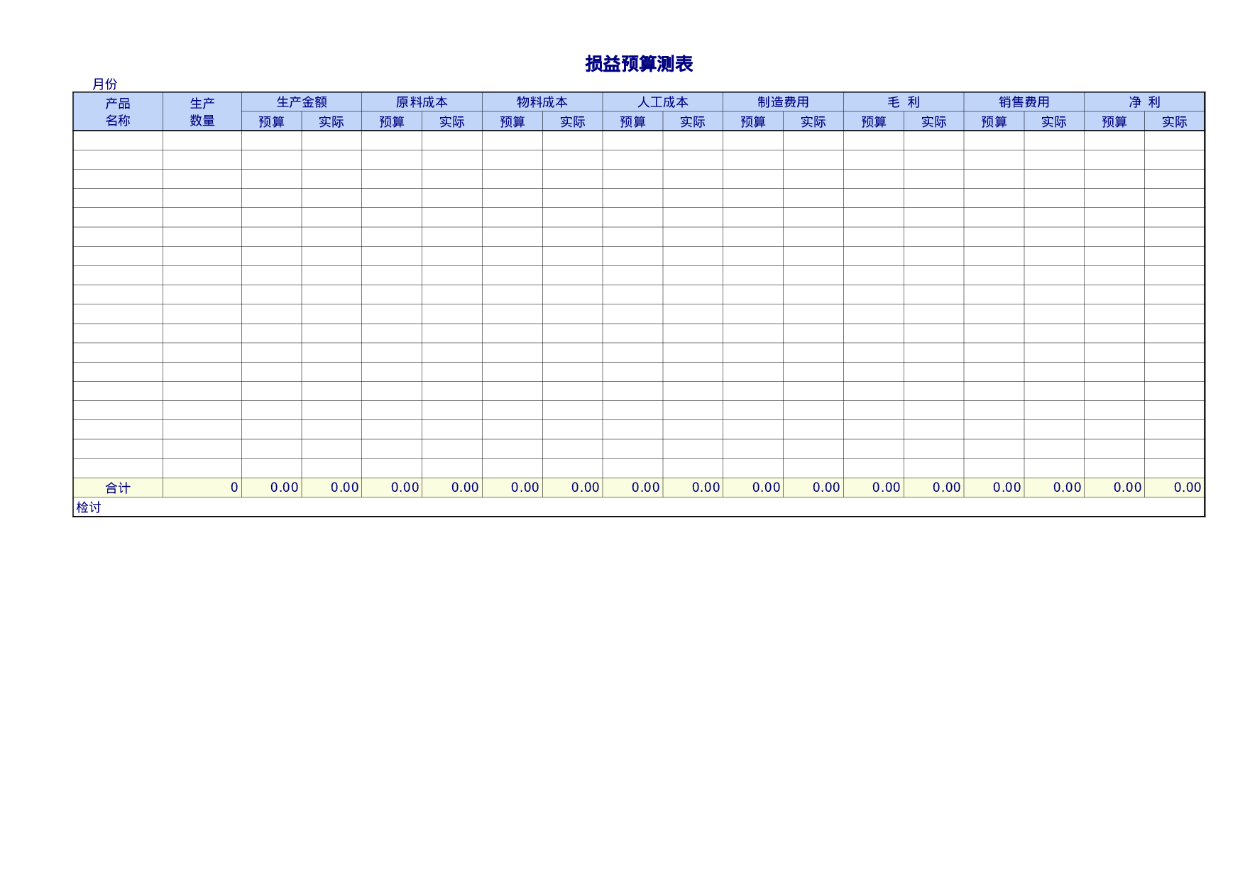企业公司预算表.xls 第6页