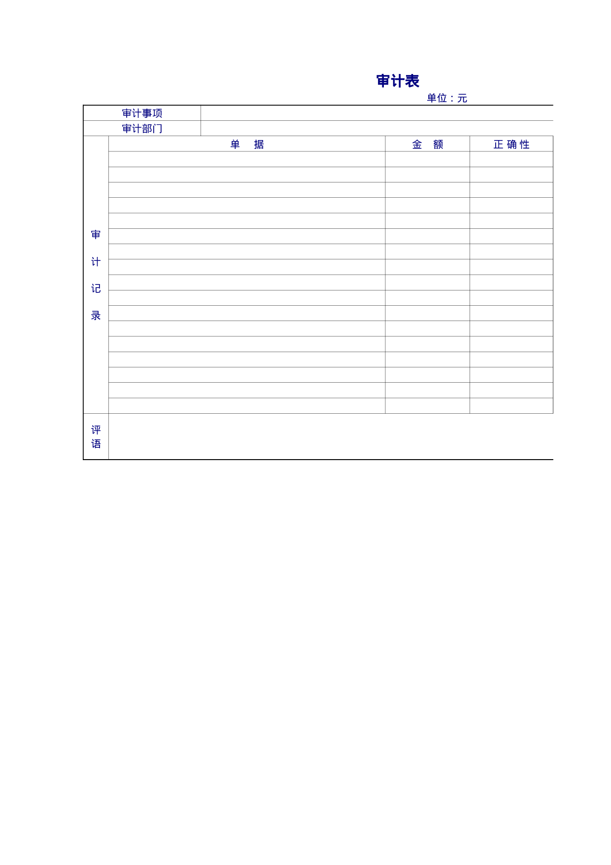 公司审计表报告单.xls 第2页
