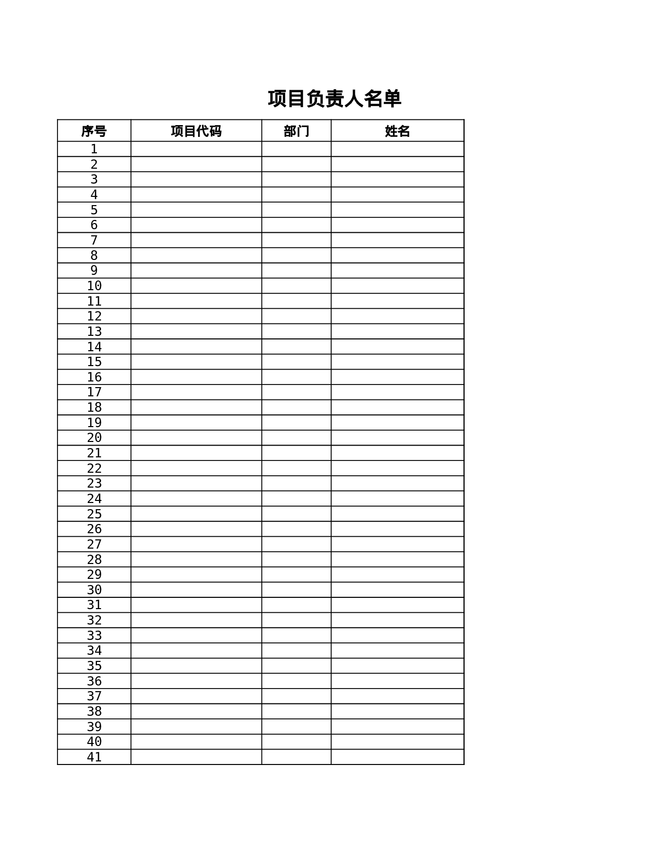 项目负责人名单.xls 第1页