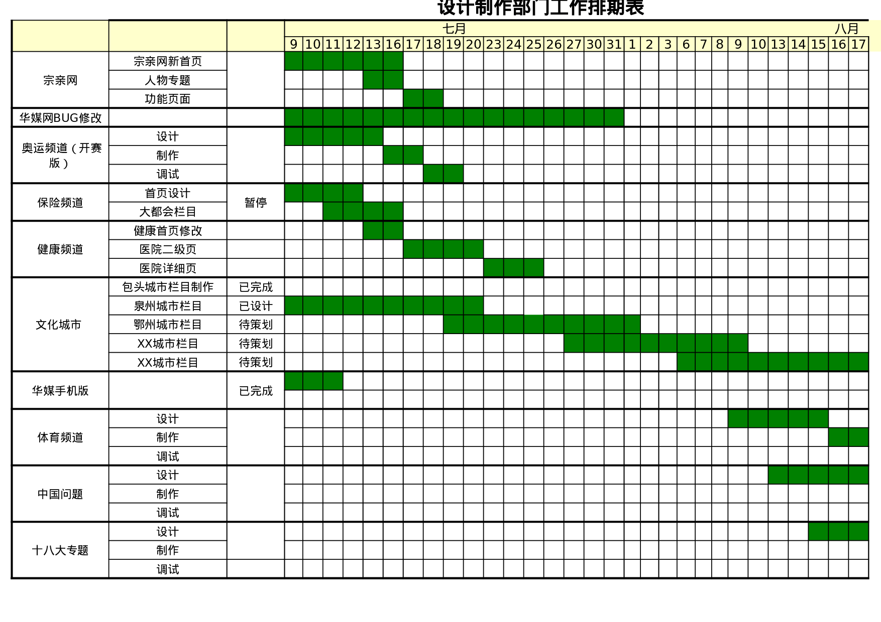 设计制作排期表.xls 第1页