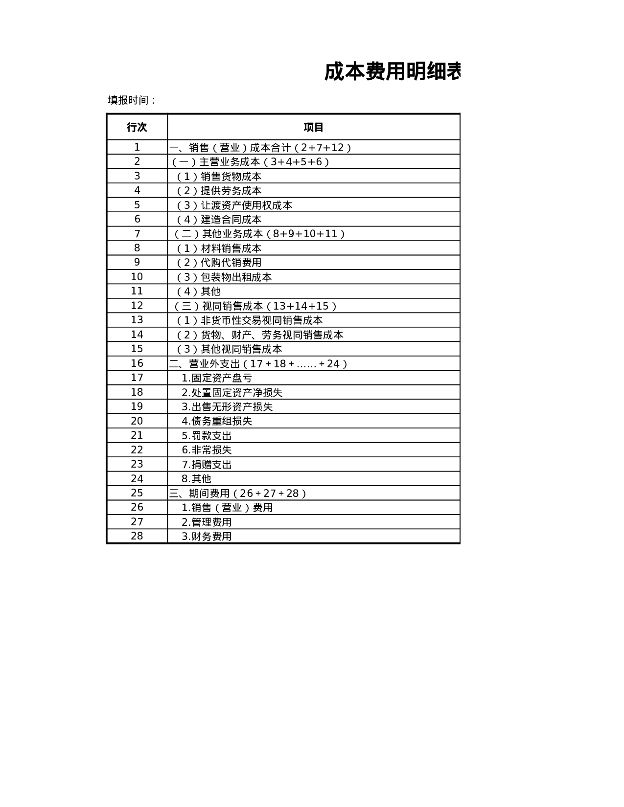 成本费用明细表.xlsx 第1页