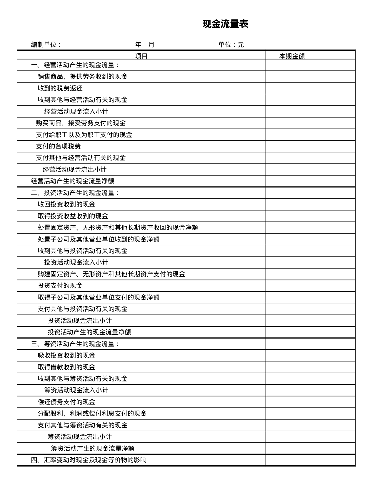 现金流量账.xls 第1页
