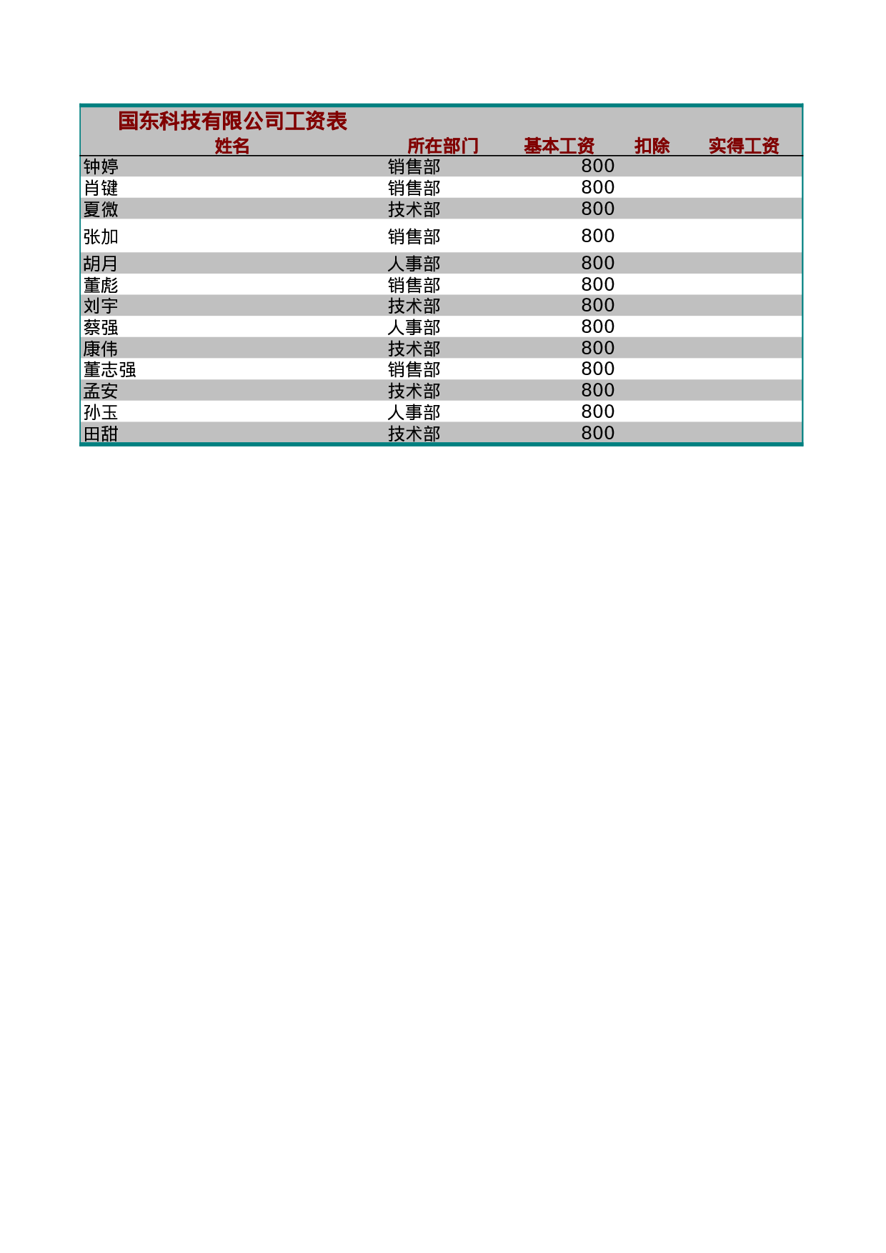 员工工资表2.xls 第1页