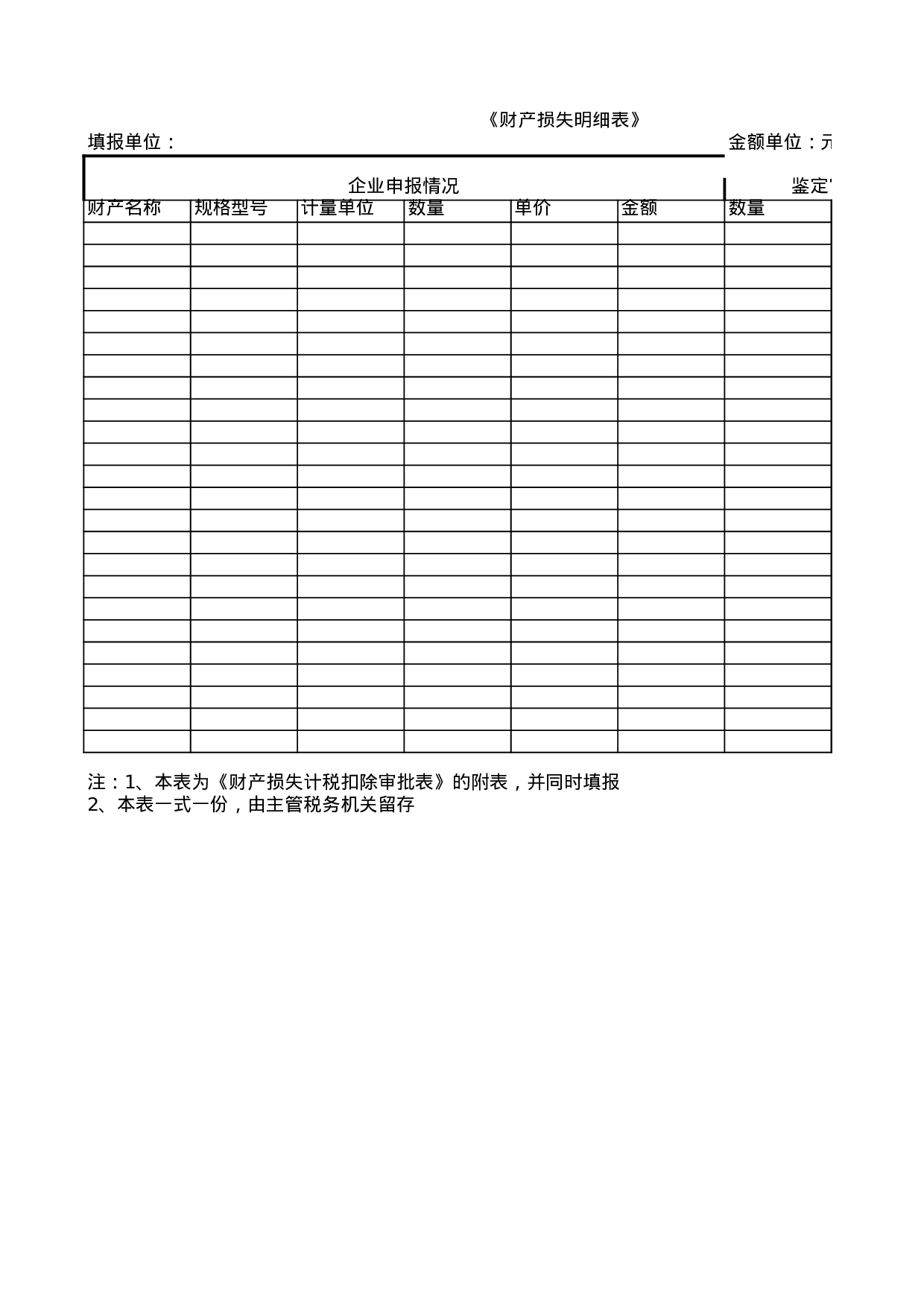 财产损失明细表.xls 第1页