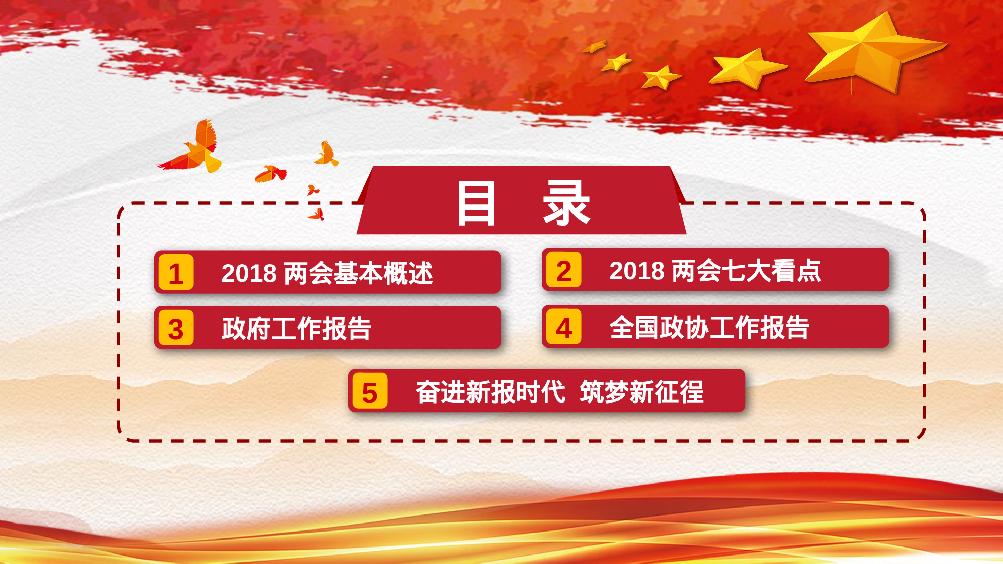 两会解读第一季PPT模板-LH036.pptx 第3页