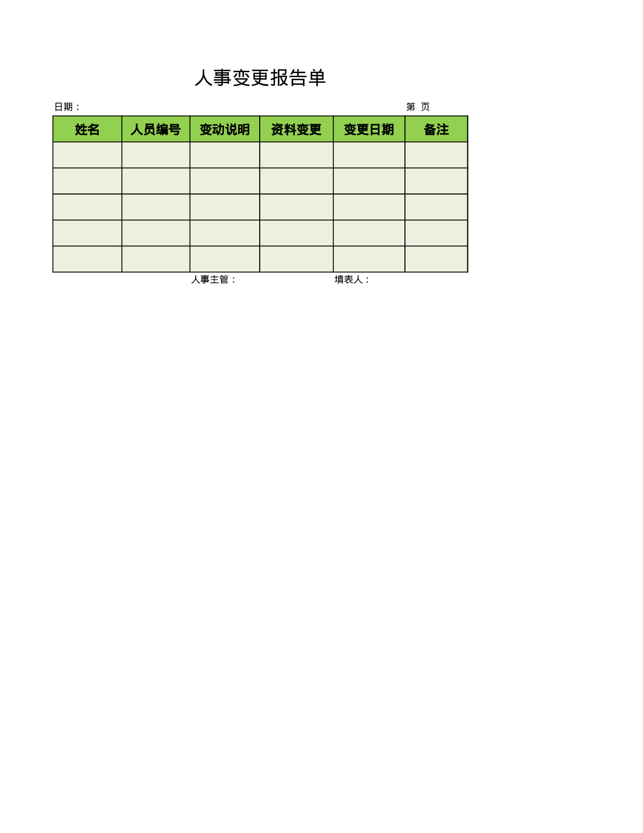 人事变更报告.xlsx 第1页
