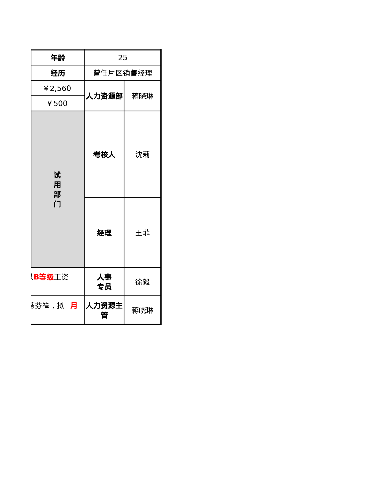 人员试用期鉴定表.xlsx 第2页