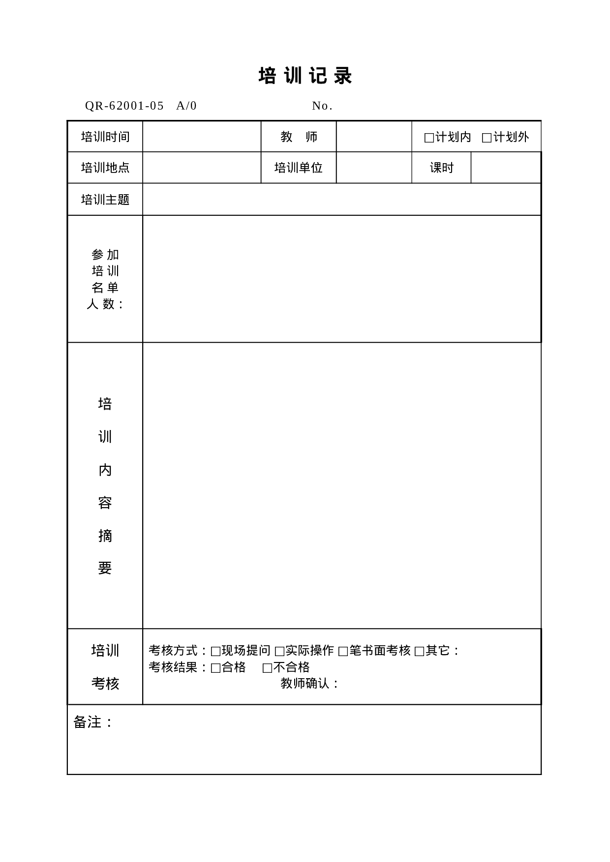 培训记录表格等.doc 第1页