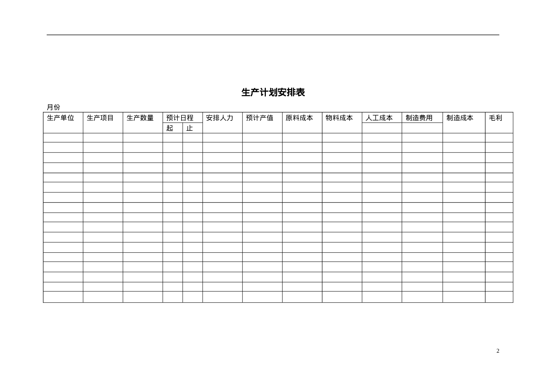 生产部门所需表格汇总 29页.doc 第2页