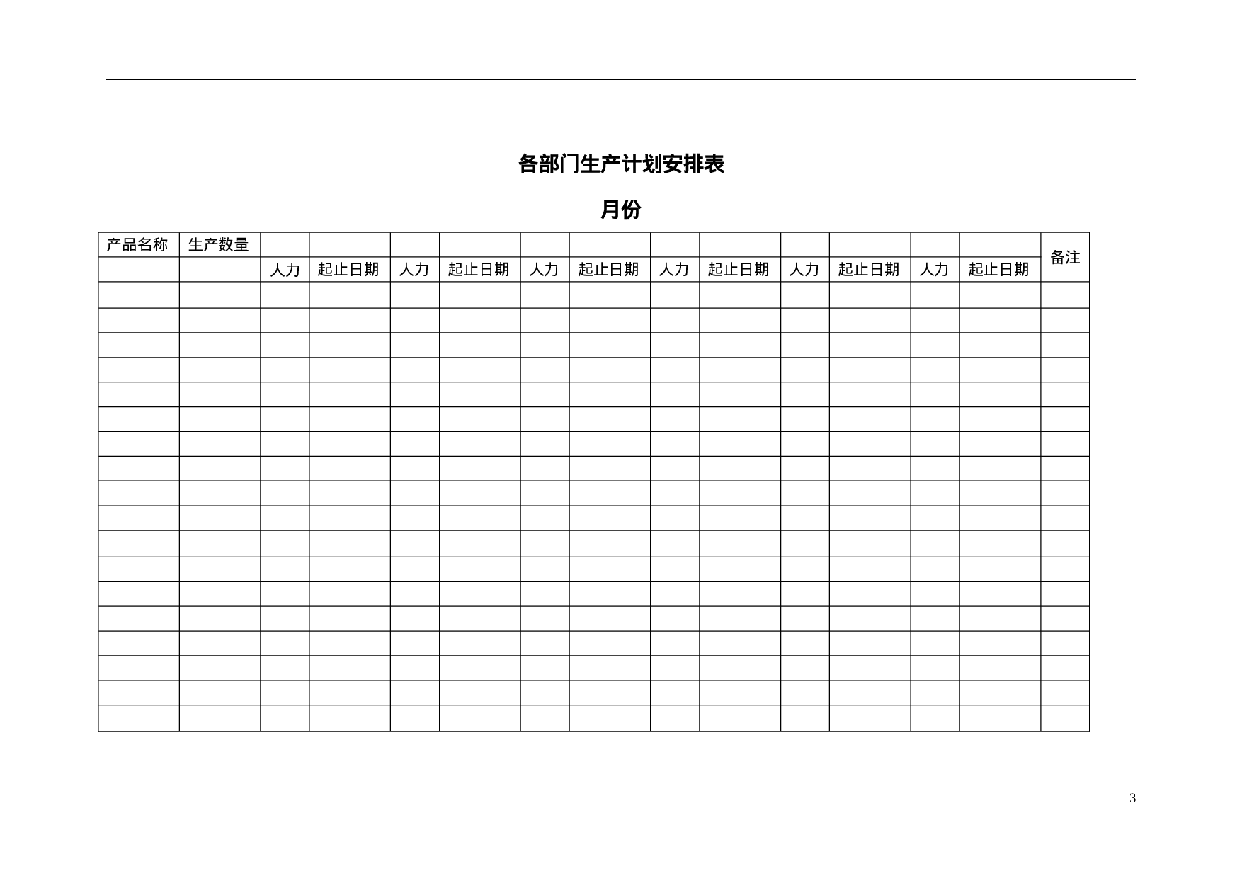生产部门所需表格汇总 29页.doc 第3页