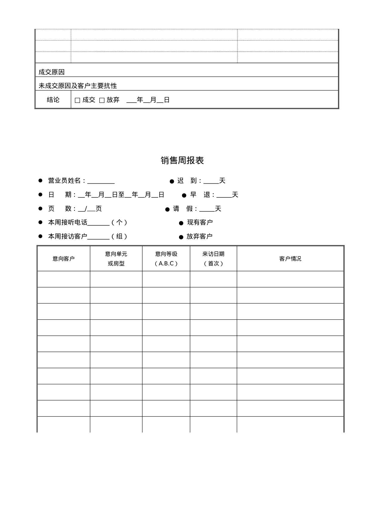 整套销售表格大全 14页.doc 第6页