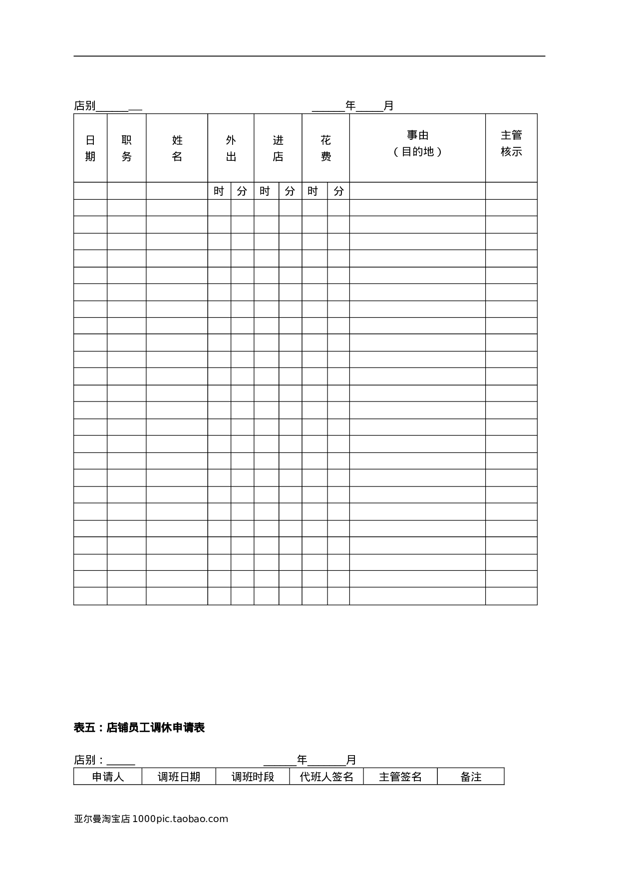 服装店面管理表格大全 22个.doc 第5页