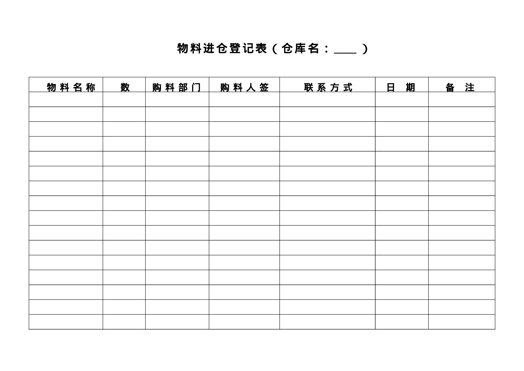 物料管理表格.doc 第1页