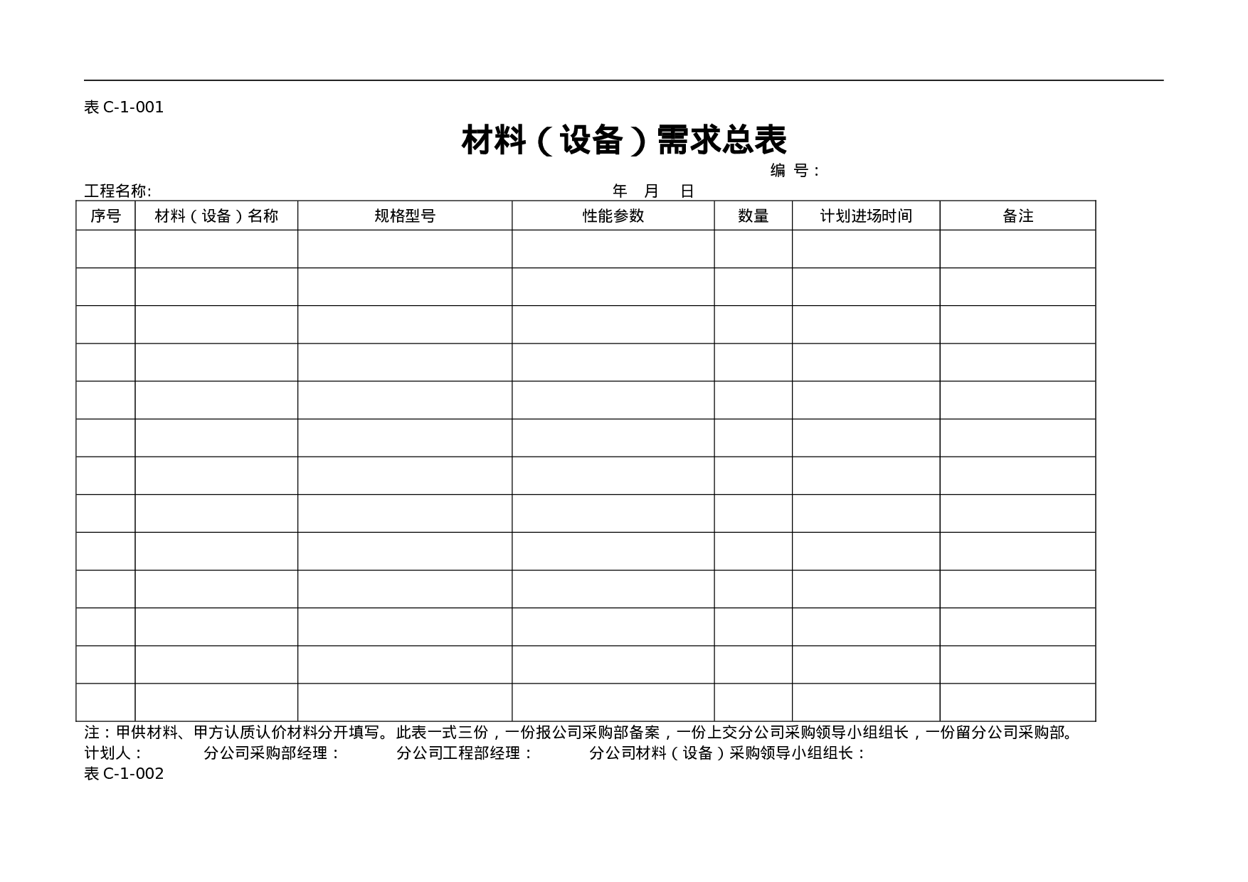 6.招标、采购管理表格汇编 25个 .doc 第1页