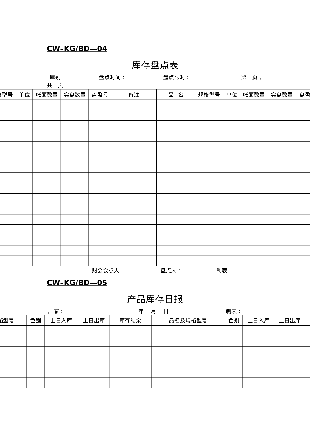2.仓库管理常用表格 9个 .doc 第6页