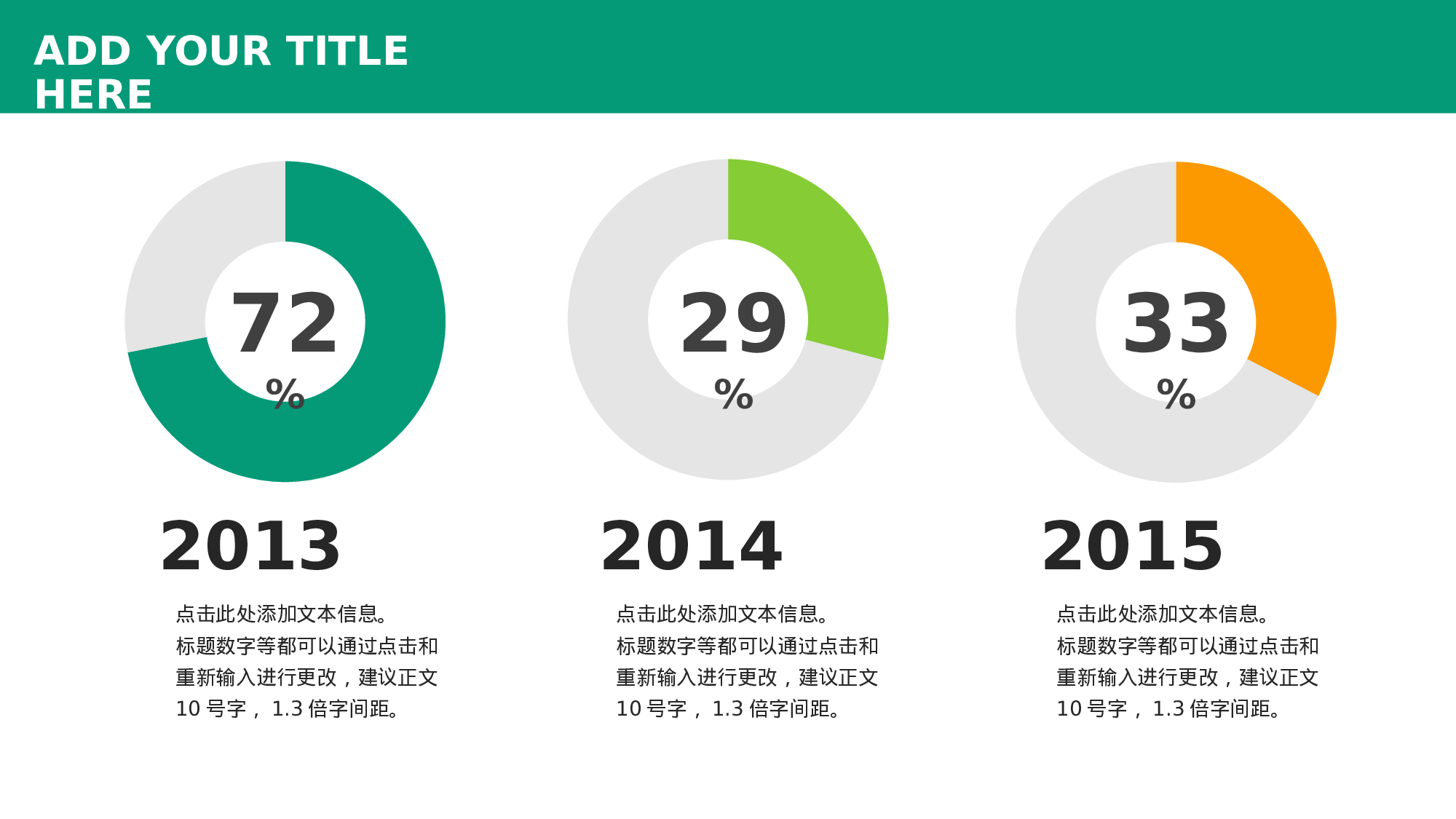 三项对比环形饼图PPT模板-4.pptx 第4页
