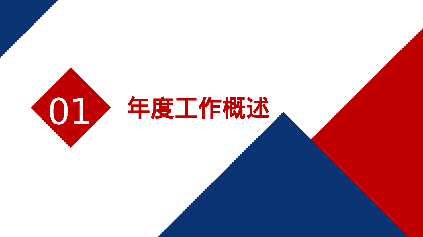 时尚红蓝年终工作总结PPT模板.pptx 第3页