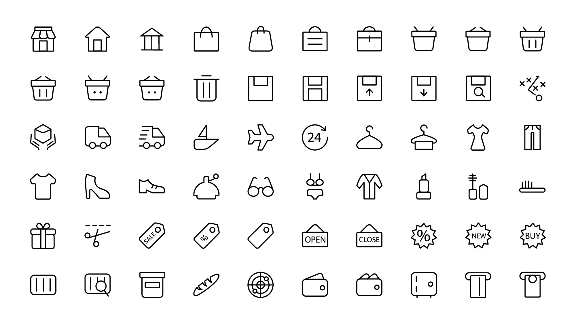 多场景应用的单色线性图标素材.pptx 第1页